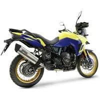 Gpr Exclusive Furore-x Titanio Suzuki V-strom Dl800 De/se 23-24 Homologated Slip On Muffler Bleu Homologated