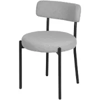 StarTech.com Ensemble de 2 chaises de salle à manger - Chaises rembourrées en velours - Structure en métal - Style moderne - Adaptées pour salle à manger, chambre, bureau, salle de conférence - Gris