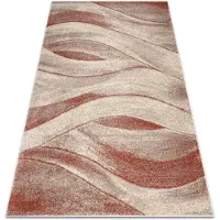 Rugsx Tapis FUSION 1617 crème / terre cuite - Vagues, moderne, abstrait 120x170 cm