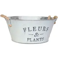 Goliat FLEURS & PLANTS Cache-plante rond en métal de style vintage