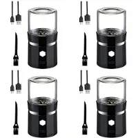 Typecat 4X Broyeur Électrique Portable Moulin à Vanille USB Rechargeable Moulin avec une Brosse de Nettoyage pour Tisane Romarin