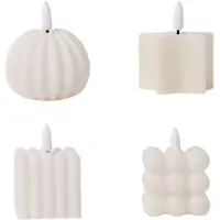 Semoic 4 Bougies Citrouille à Piles Mignonnes pour Enfants, Bougies Citrouille Sans Flamme, Bougie Citrouille LED