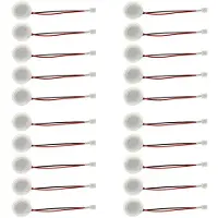 Torribaly 20 Pièces 20Mm 1.7Mhz Ultrasons Brumisateur Disques en CéRamique Brumisateur avec Fil et Bague D'ÉTanchéIté Accessoires D'Humidificateur