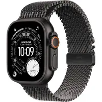 Apple Watch Ultra 3 GPS + Cellulaire 49 mm Boîtier Titane Noir MF1Q4 M Bracelet Milanais Titane Noir