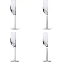 Semoic 4X Verres à Vin en Cristal en Forme de Demi-Verre, Verres Transparents Portables, Multi-Usages, Style Vintage, Grands Verres à Vin