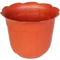 Goliat Pot de jardin en forme de fleur 18cm - Couleur brique