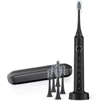 Semoic Brosse à Dents Électrique pour Adultes avec Minuteur Intelligent, Blanchiment des Dents, Étanche IPX7, Lot de 6 Têtes Interchangeables