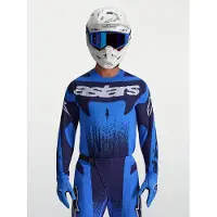 Alpinestars Techstar Swan Hommes Maillot MX Bleu M