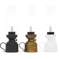 Semoic Lampe à Bougie Vintage Ornements LED Veilleuse Lampe de Table Décoration de Bureau Mariage Extérieur Maison Festival