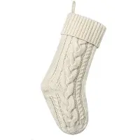 Torribaly Chaussettes de Noël Tricotées pour la Famille - Chaussettes Blanches à Suspendre pour Cheminée