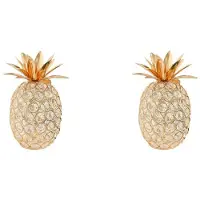 Semoic 2X Ornements de Fruits en Cristal en Forme de Strass Scintillants, Miniatures, Poire des Neiges, Artisanat, Décoration de la Maison, Accessoires de