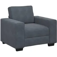 vidaXL Fauteuil gris foncé 60 cm velours