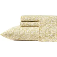 Laura Ashley - Parure de lit complte en percale de coton, lgre et respirante, dcoration d'intrieur certifie Oeko-Tex (Heirloom Ditzy Gold F