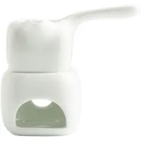 Semoic Brûleur D'Huiles Essentielles en Céramique, Diffuseur D'Aromathérapie, Chauffe-Cire avec Porte-Bougie Chauffe-Plat pour Spa et Parfum D'Intérieur