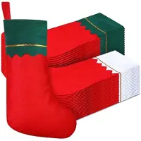 Tlily 36 PièCes Bas de NoëL Cadeaux de FêTe Bas de DéCoration de NoëL Bas de NoëL Rustique pour les Vacances
