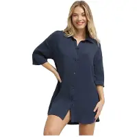 Dim Ad0dept.b9o 3/4 Sleeve Dress Bleu S Femme