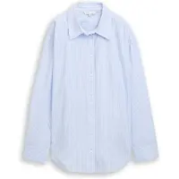 Tom Tailor Chemisier bleu pastel / blanc