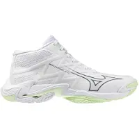 Mizuno Chaussures de sport d'intérieur Wave Lightning Elite Mid pour femmes, couleur blanche, pointure EU 40. Femme, couleur blanche, pointure EU 40