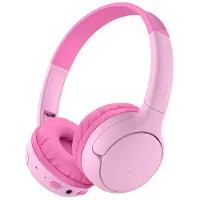 Belkin AUD012hqPK, modèle filaire et sans fil, pour écouter de la musique, casque audio, couleur rose