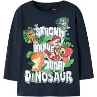 Name it T-Shirt 'NMMJik Paw' bleu marine / vert clair / homard / blanc