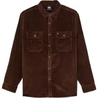 Quiksilver - Chemise en coton côtelé - Venture Cord Shirt Java en Coton - Taille L - Bordeaux