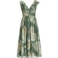 Swing Robe cappuccino / vert / blanc cassé