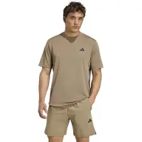 Adidas Tech Essentials Workout 3 Stripes Short Sleeve T-shirt Beige M Homme