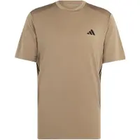 Adidas Tech Essentials Workout 3 Stripes Short Sleeve T-shirt Beige L Homme