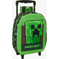 Minecraft Sac à dos à roulettes Minecraft 8,91 l, vert, pour enfants, taille unique