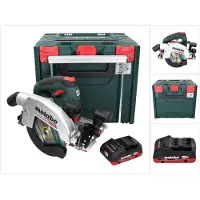 Metabo Scie circulaire sans fil KS 18 LTX 66 BL 18 V 165 mm + 1 batterie 4,0 Ah + metaBOX - sans chargeur