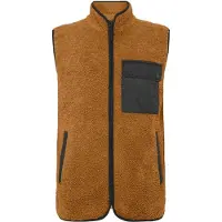 Didriksons Rasmus 2, gilet polaire, homme, spice brown