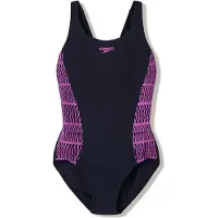 Speedo Placement Muscleback Swimsuit Noir 32 Femme