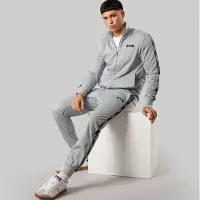 Ellesse Survêtement en poly Barelo avec bandes hommes - Gris