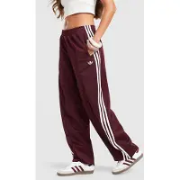 Adidas Pantalon 'Firebird' rouge foncé / blanc