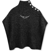 Zadig & Voltaire X60835 Poncho Noir 8 Years Fille