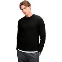 Superdry Homme Pull Texture Knit Coupe Décontractée Black Taille: S