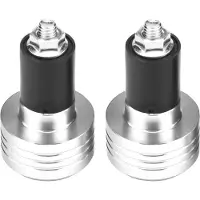 Gistuch Paire de 22 mm en aluminium universel moto grip - guidon extrémités poids plug argent