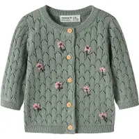 Name it Cardigan 'NBFLunna' roseau / vert chiné / rose