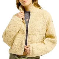 Roxy - Polaire zippée - Blurry Cloud Polar Pebble Outline Mo pour Femme en Nylon - Taille S - Beige