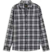 BOSS pour homme. 50567005 Chemise Locky grise (S), Casuel, Coton, Manche longue