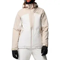 Columbia - Veste de ski imperméable et chaude - Liftline Jacket Sea Salt Dark Stone pour Femme - Taille XS - Beige