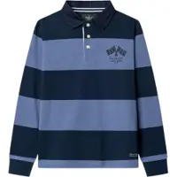 Hackett London Polo à Manches Longues Heritage Lrc Bk Patch