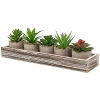 OEM Cycas artificiels - Plantes d'intérieur décoratives présentées dans une boîte en bois, une décoration d'intérieur idéale pour le bureau, le balcon et la salle de bains.