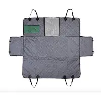OEM Housse pour chien - Coffre - Imperméable - Gris - Qualité - Voiture - Siège arrière ou coffre - Sécurité - Dimensions dépliée : 147 x 137 cm