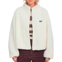 Volcom - Polaire chaude zippée - Wylding Out Sherpa W Off White pour Femme en Coton - Taille S - Blanc