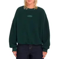 Volcom - Sweat à col rond en sherpa - Piou Crew W Scarab - Taille XS - Vert