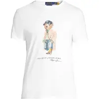Ralph Lauren T-Shirt crème / bleu ciel / noir / blanc