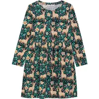 DANAMADE Robe 'Astrid' noisette / jade / lilas / noir