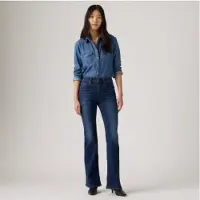 Levi's pour femme. A3410-0202 Jean 726 HR évasé bleu foncé (24/32), Casuel, Coton, Denim