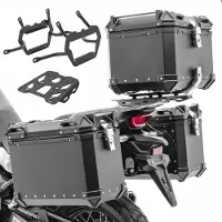 Bagtecs Kit valise alu + top case + porte moto adapté à Yamaha Tenere 700 / Rally